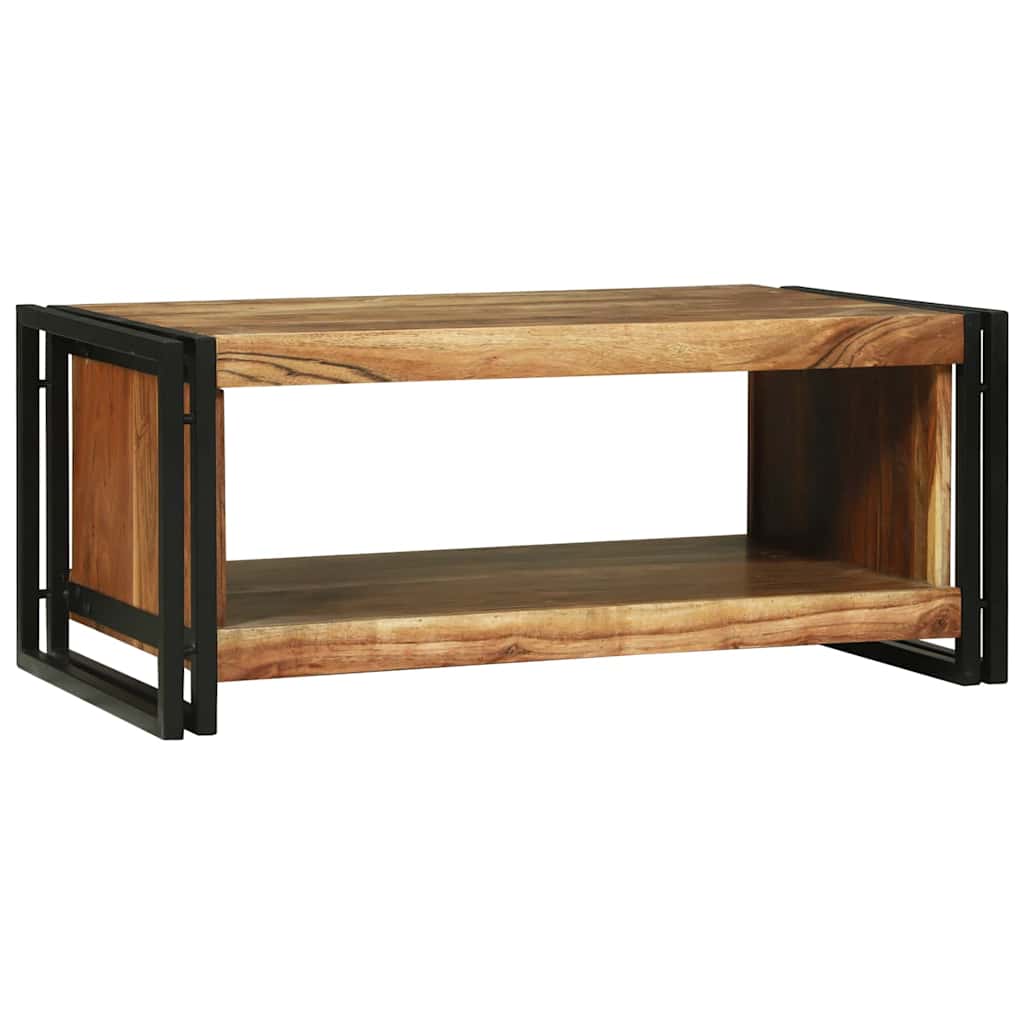 vidaXL Stolik kawowy Brązowy 90 x 50 x 38 cm Lite Drewno Akacji