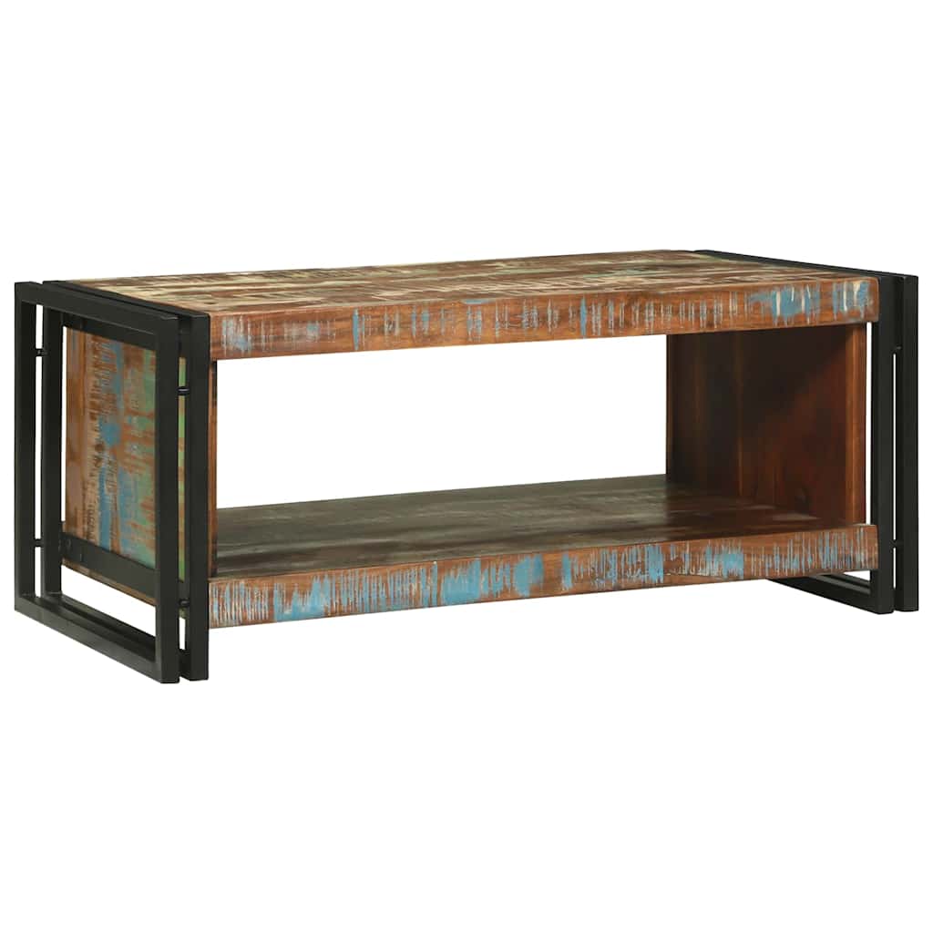 vidaXL Stolik kawowy 90 x 50 x 38 cm Lite Drewno Recyklingowe