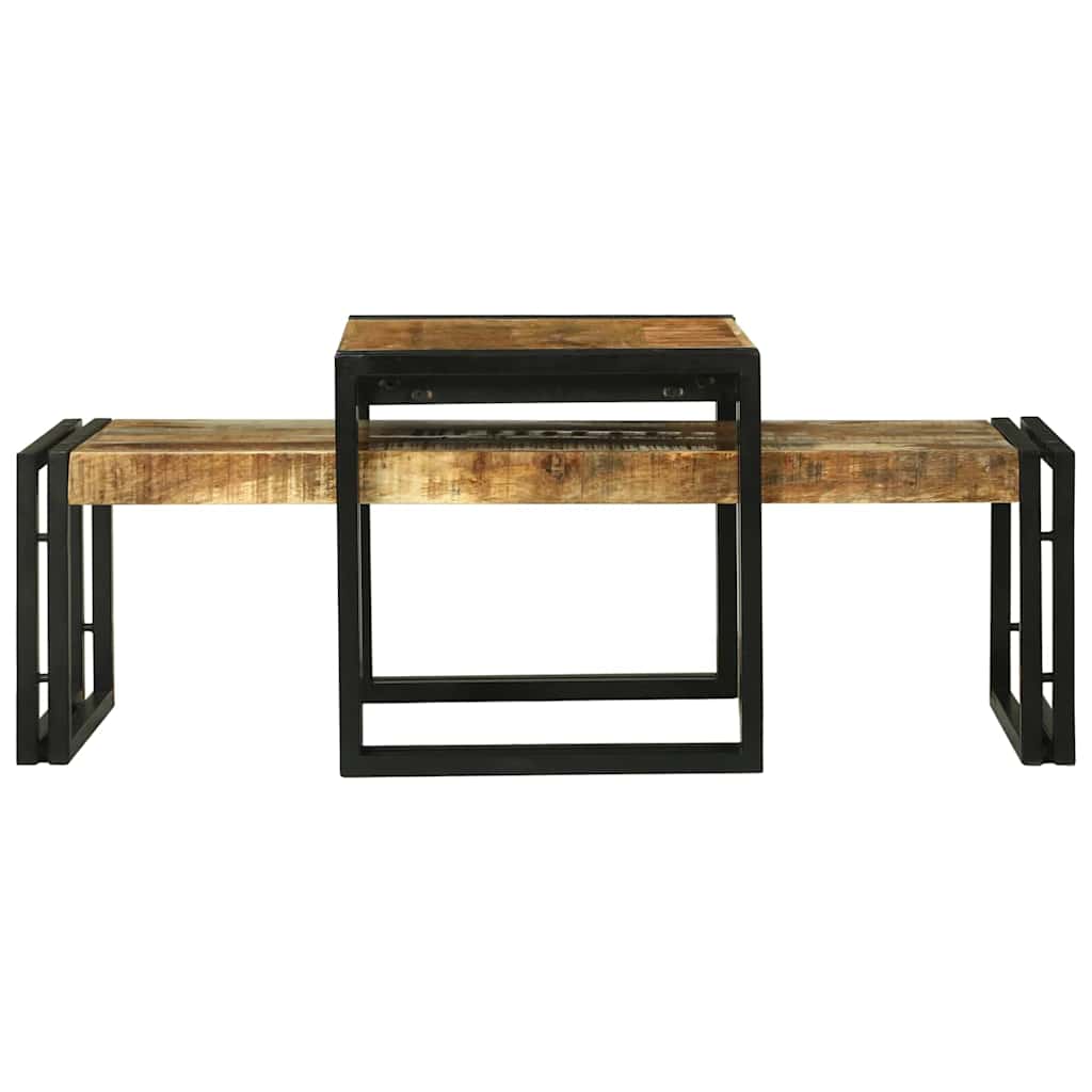 vidaXL Stolik kawowy 2 pcs Brązowy 48 x 40 x 40 cm Drewno z mango