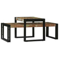 vidaXL Stolik kawowy 2 pcs Wielokolorowe Lite Drewno Recyklingowe