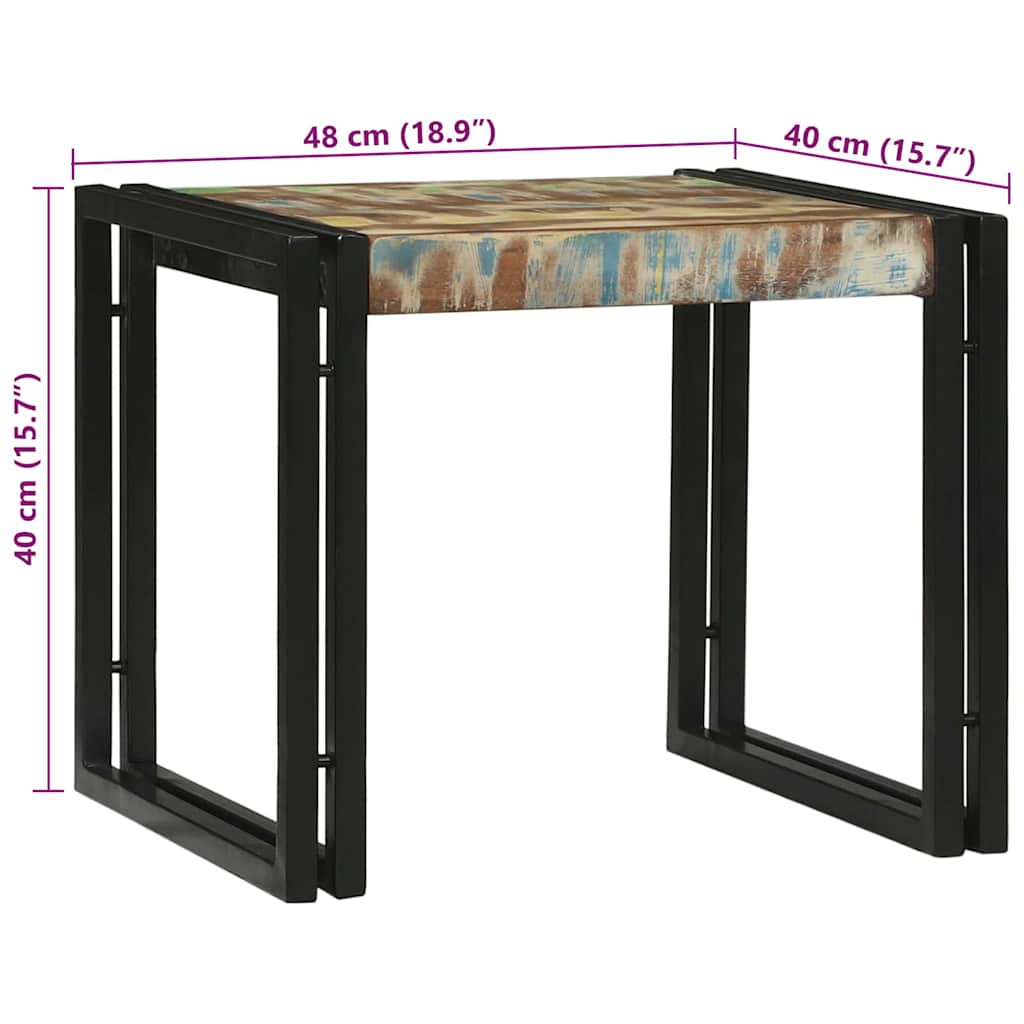vidaXL Stolik kawowy 2 pcs Wielokolorowe Lite Drewno Recyklingowe