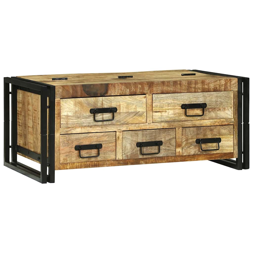 vidaXL Stolik kawowy z szufladą Brązowy 90 x 50 x 38 cm Drewno z mango