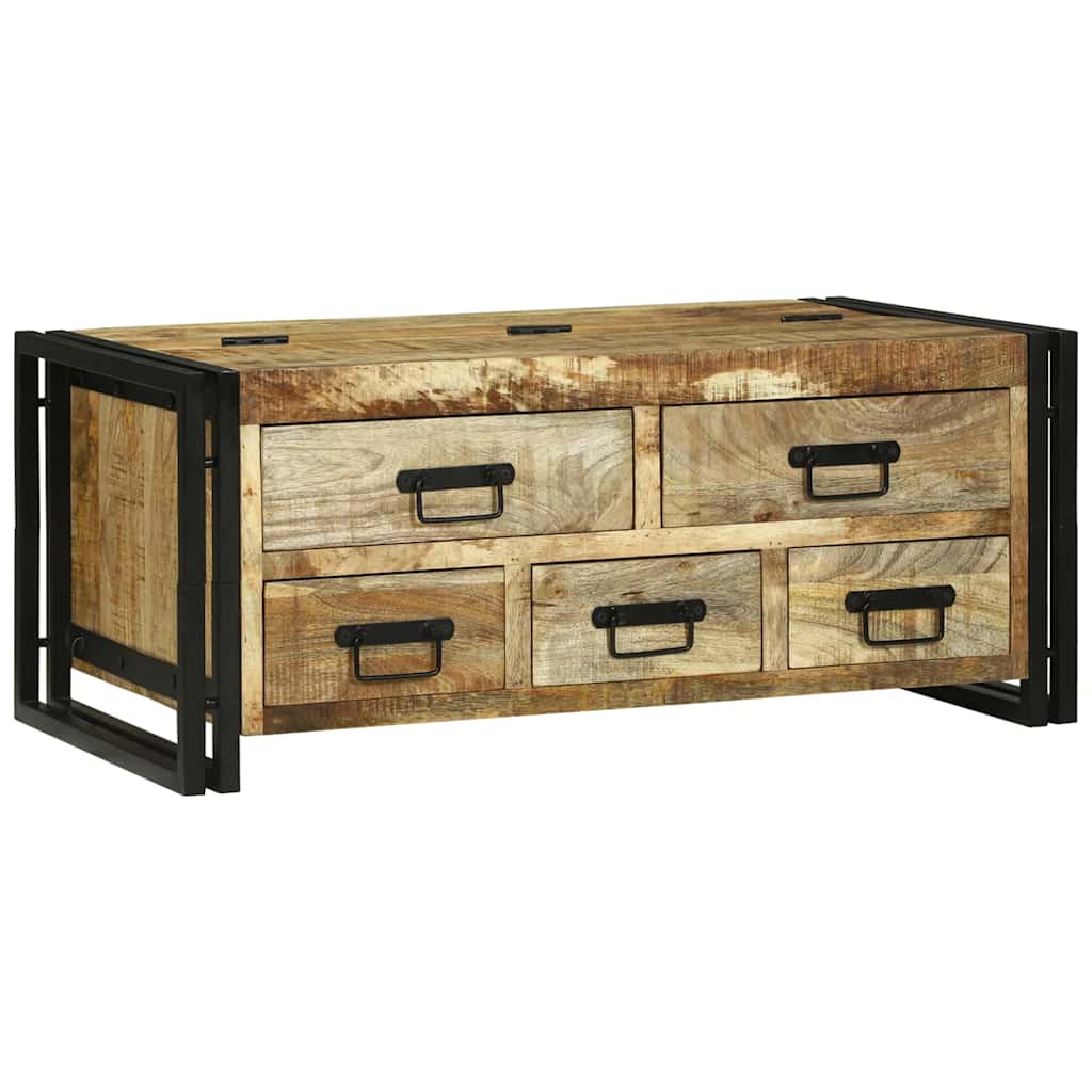 vidaXL Stolik kawowy z szufladą Brązowy 90 x 50 x 38 cm Drewno z mango
