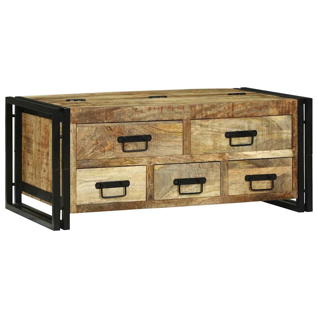 vidaXL Stolik kawowy z szufladą Brązowy 90 x 50 x 38 cm Drewno z mango
