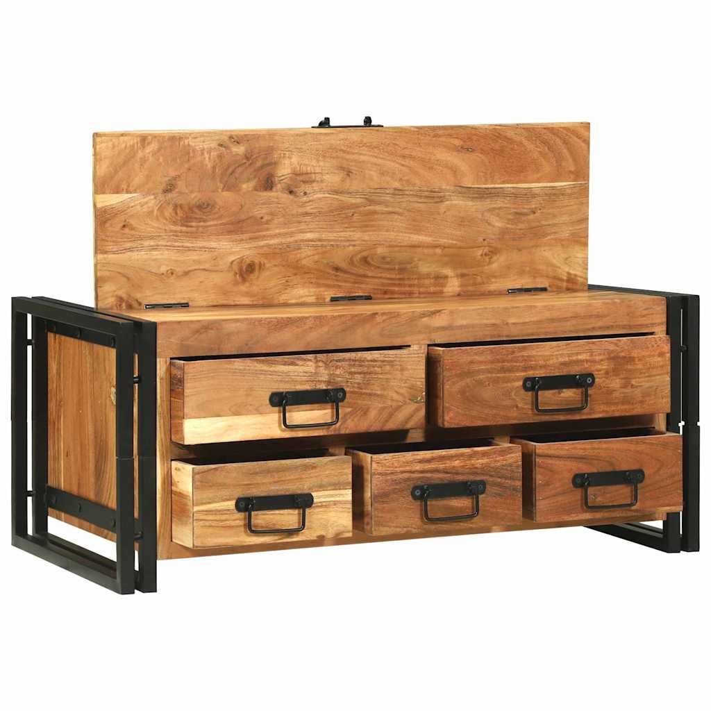 vidaXL Stolik kawowy Brązowy 90 x 50 x 38 cm Lite Drewno Akacji
