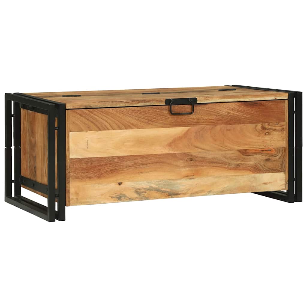 vidaXL Stolik kawowy Brązowy 90 x 50 x 38 cm Lite Drewno Akacji