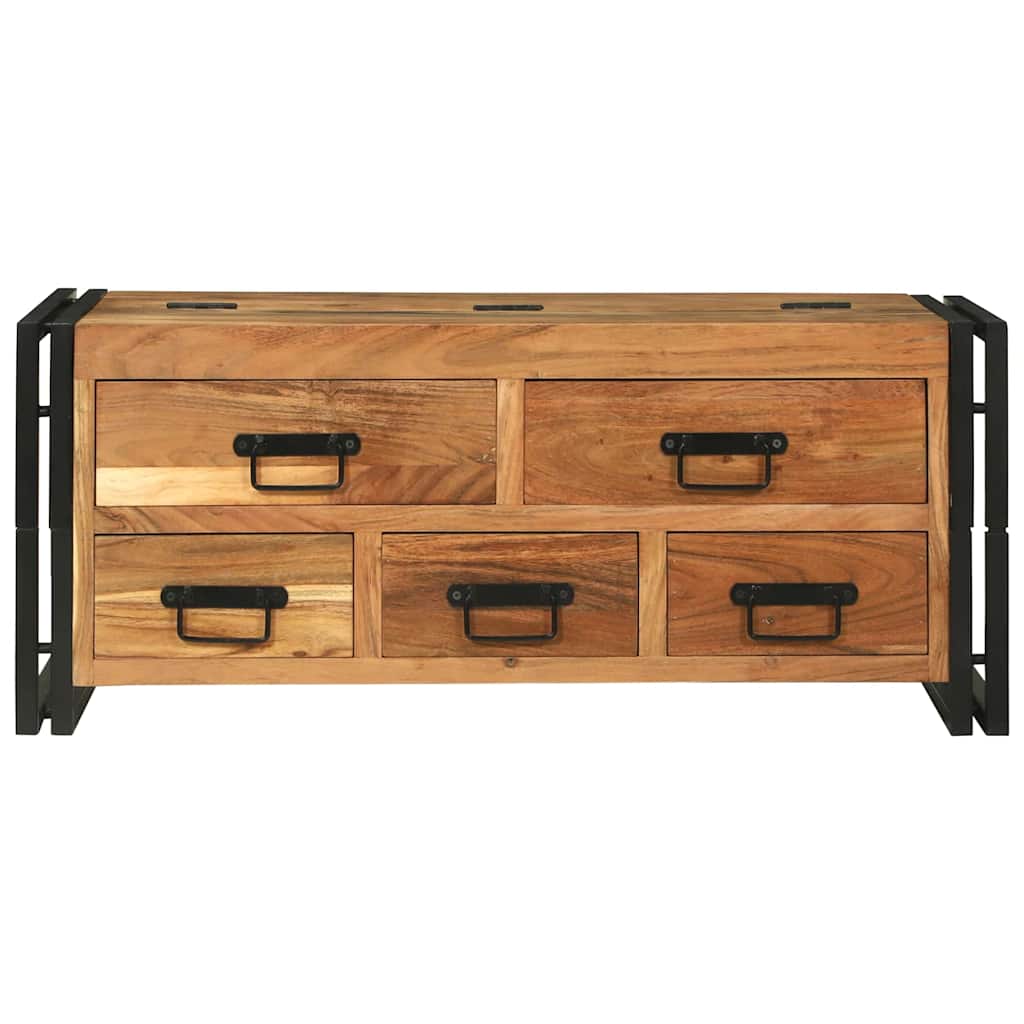 vidaXL Stolik kawowy Brązowy 90 x 50 x 38 cm Lite Drewno Akacji