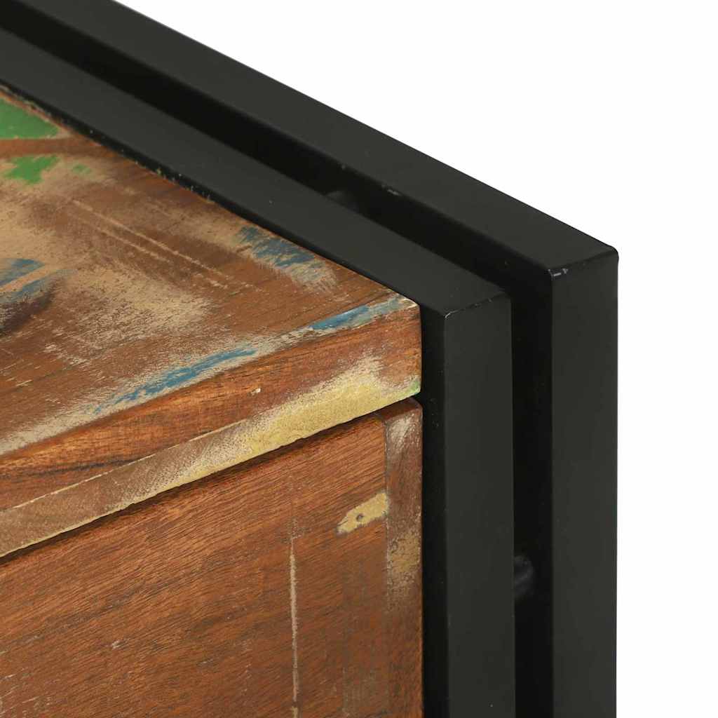 vidaXL Stolik kawowy z szufladą Wielokolorowe Lite Drewno Recyklingowe