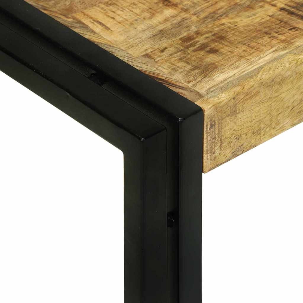 vidaXL Stolik Nesting 3 pcs Brązowy i czarny Lite drewno mango i metal