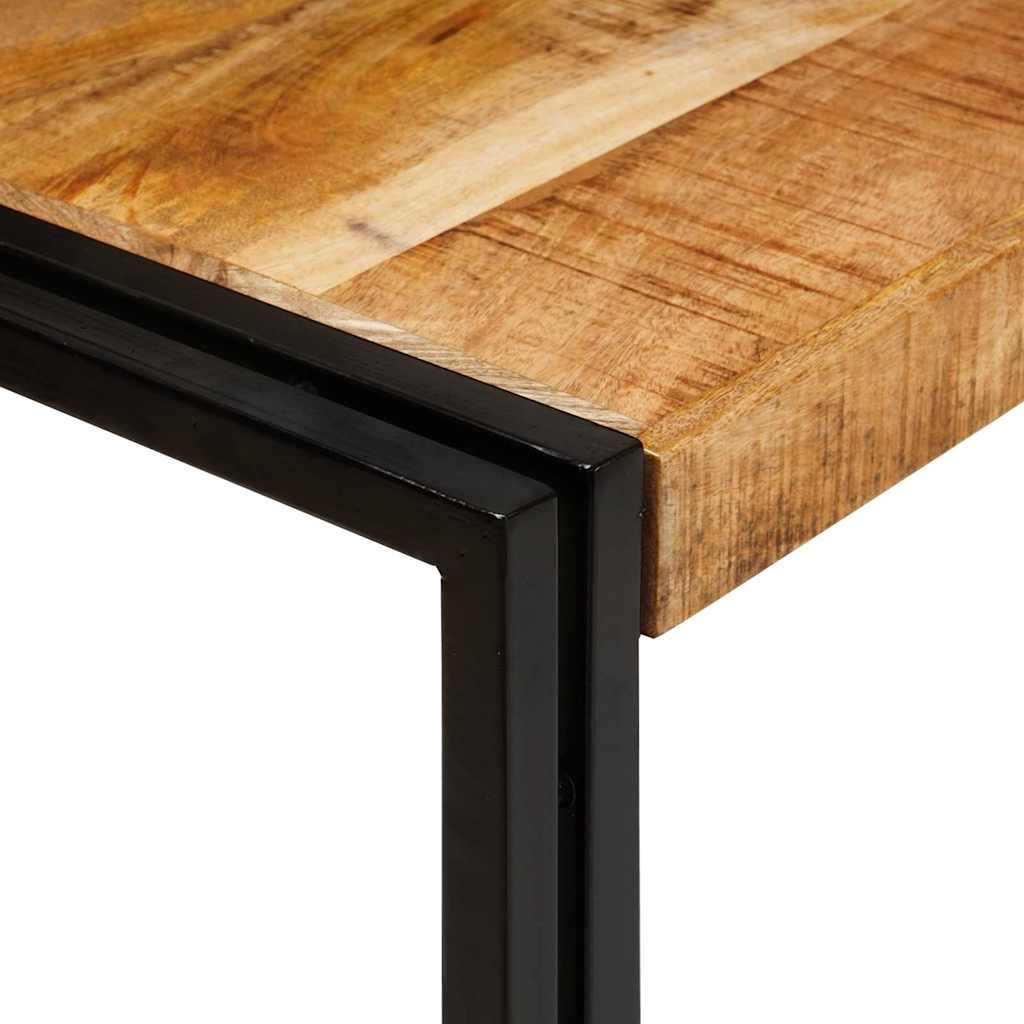 vidaXL Stolik Nesting 3 pcs Brązowy i czarny Lite drewno mango i metal