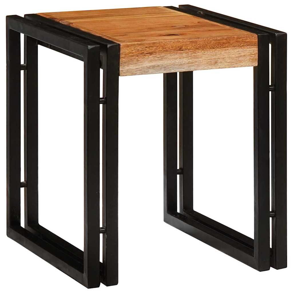 vidaXL Stolik Nesting 3 pcs Lite drewno akacjowe i metal