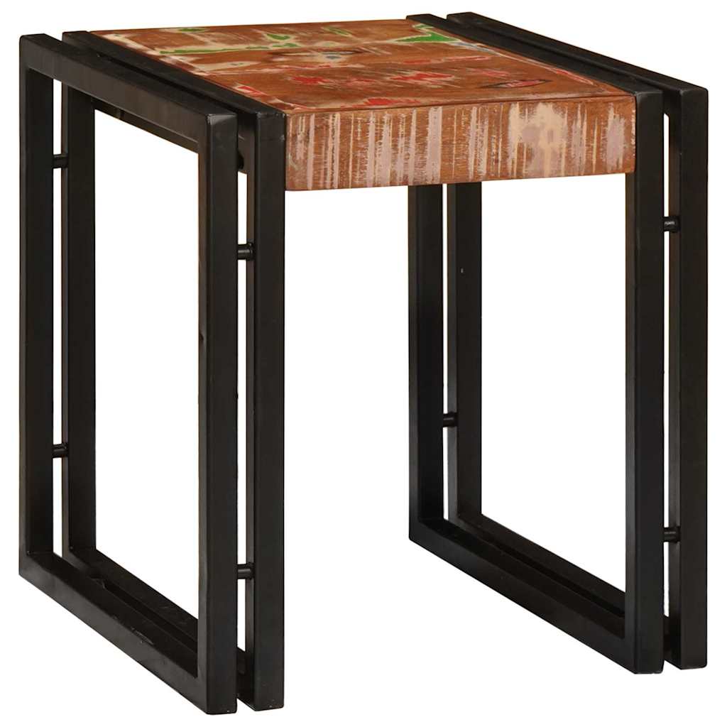 vidaXL Stolik Nesting 3 pcs Lite drewno odzyskane i metal
