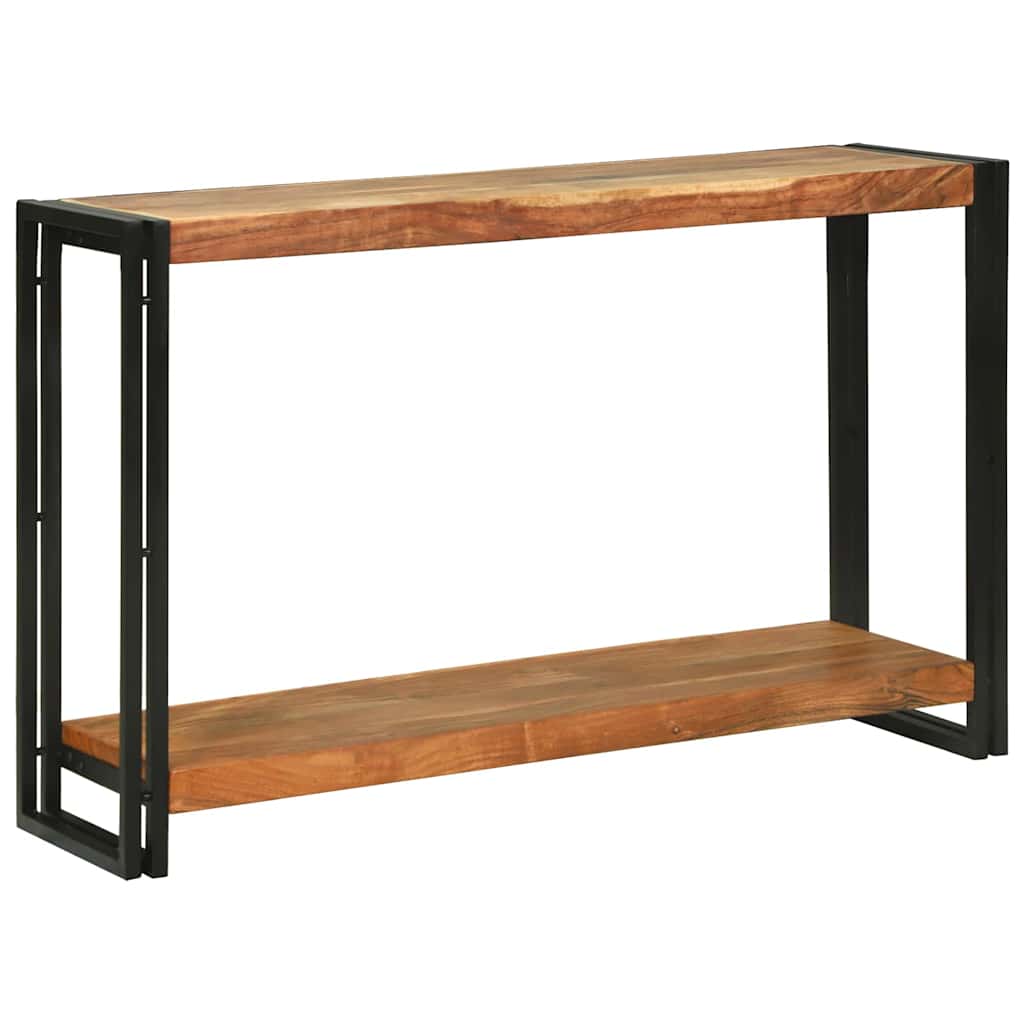 vidaXL Konsola z półką Brązowy 120 x 33 x 75 cm Lite Drewno Akacji