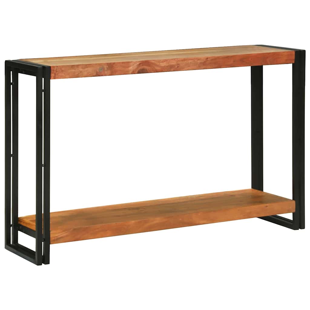 vidaXL Konsola z półką Brązowy 120 x 33 x 75 cm Lite Drewno Akacji