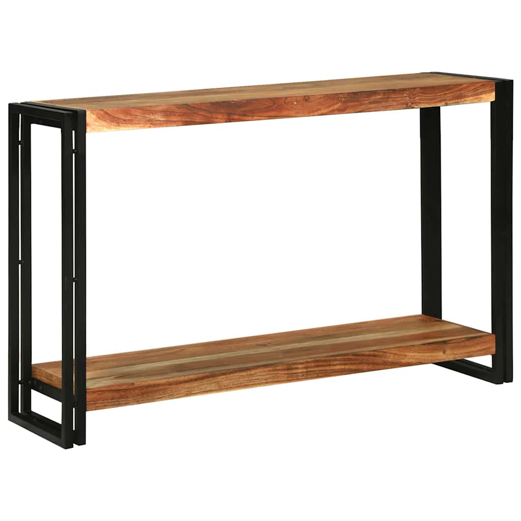 vidaXL Konsola z półką Brązowy 120 x 33 x 75 cm Lite Drewno Akacji