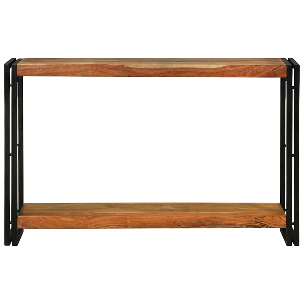 vidaXL Konsola z półką Brązowy 120 x 33 x 75 cm Lite Drewno Akacji