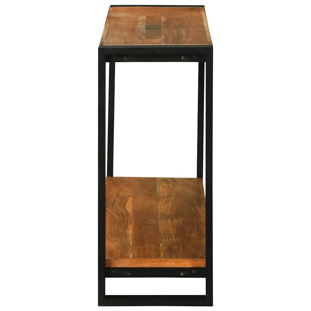 vidaXL Konsola z półką Brązowy 120 x 33 x 75 cm Lite Drewno Akacji