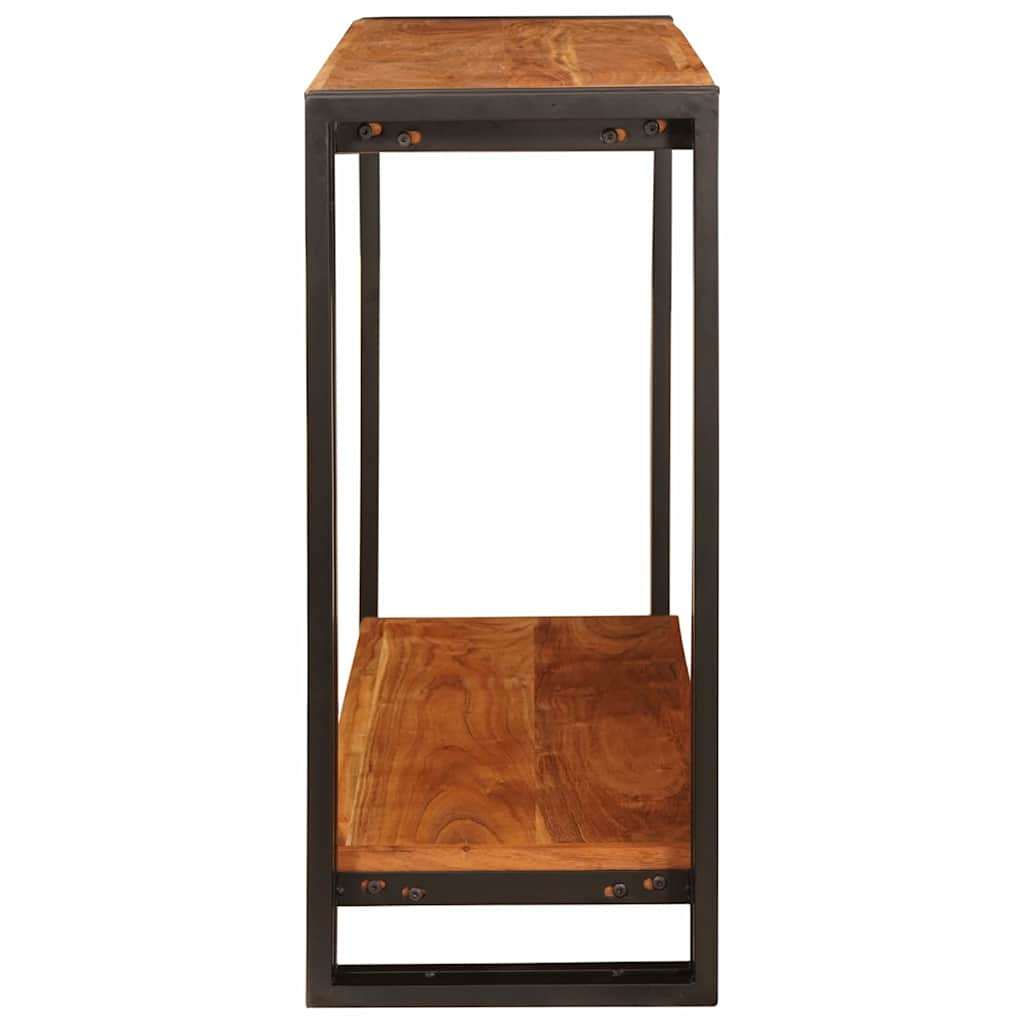 vidaXL Konsola z półką Brązowy 90 x 33 x 75 cm Lite Drewno Akacji