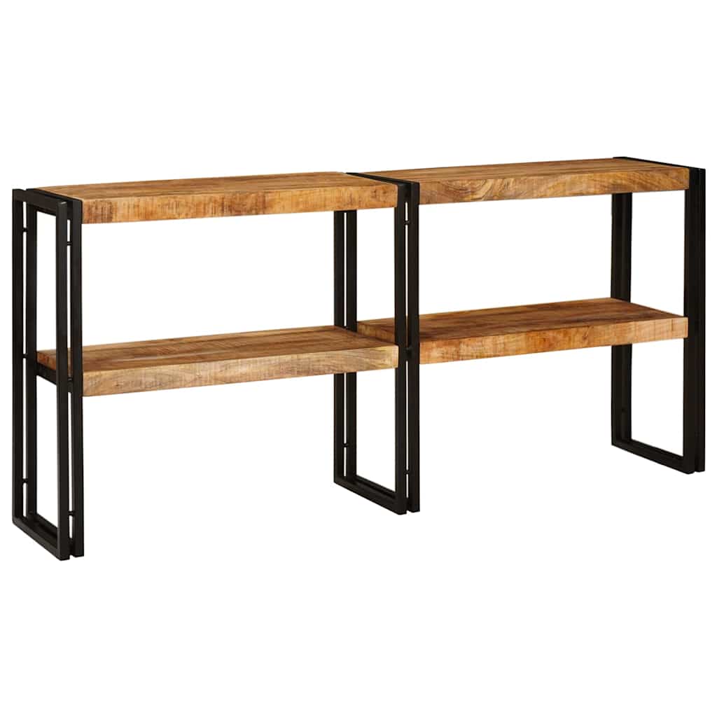 vidaXL Konsola z półką Brązowy 160 x 33 x 75 cm Drewno z mango
