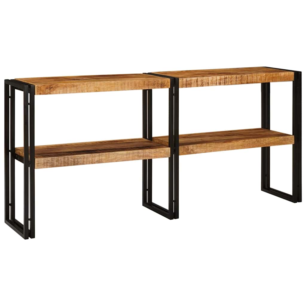 vidaXL Konsola z półką Brązowy 160 x 33 x 75 cm Drewno z mango