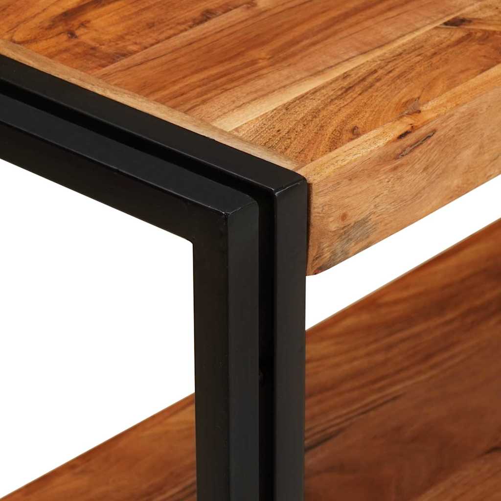 vidaXL Konsola z półką Brązowy 160 x 33 x 75 cm Lite Drewno Akacji