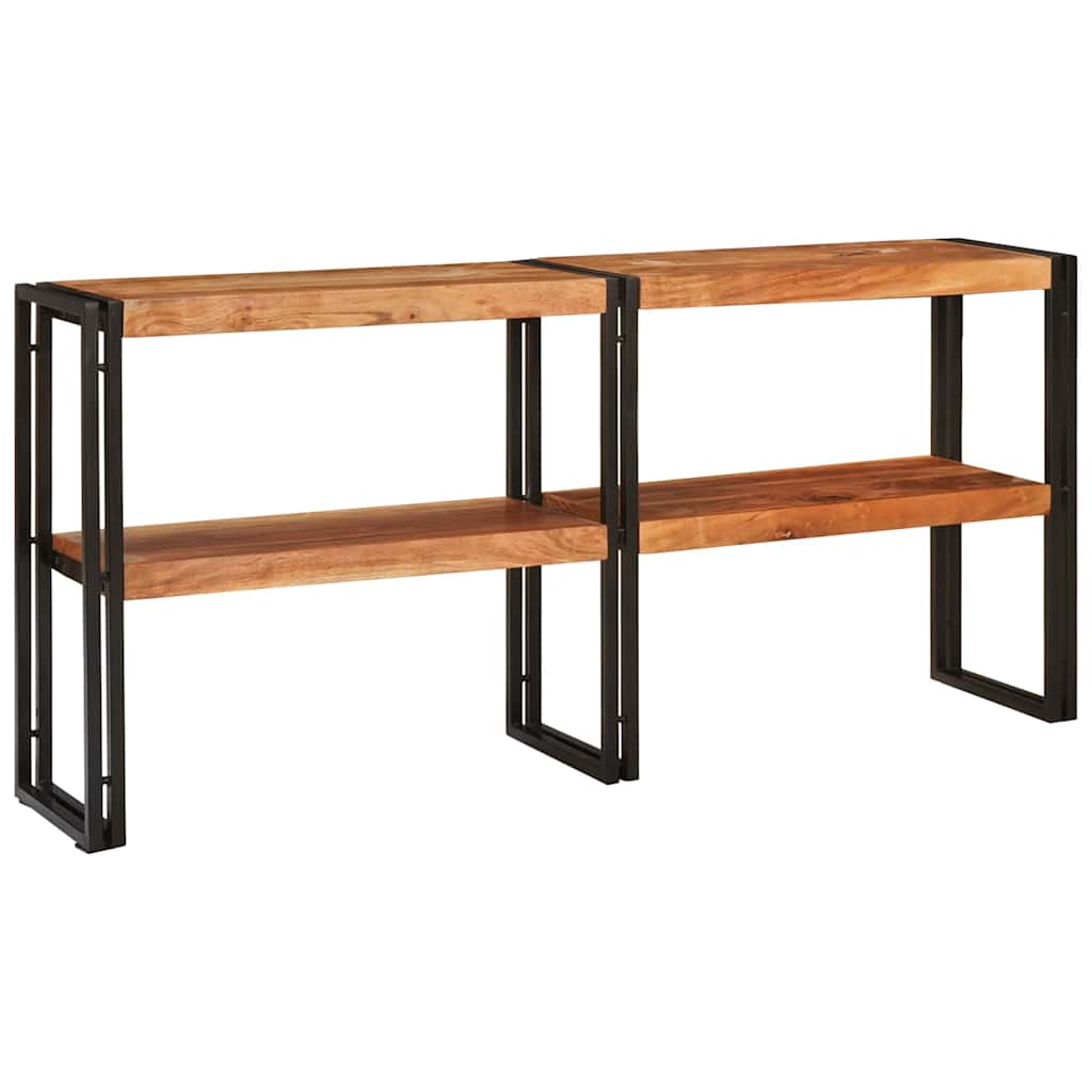 vidaXL Konsola z półką Brązowy 160 x 33 x 75 cm Lite Drewno Akacji