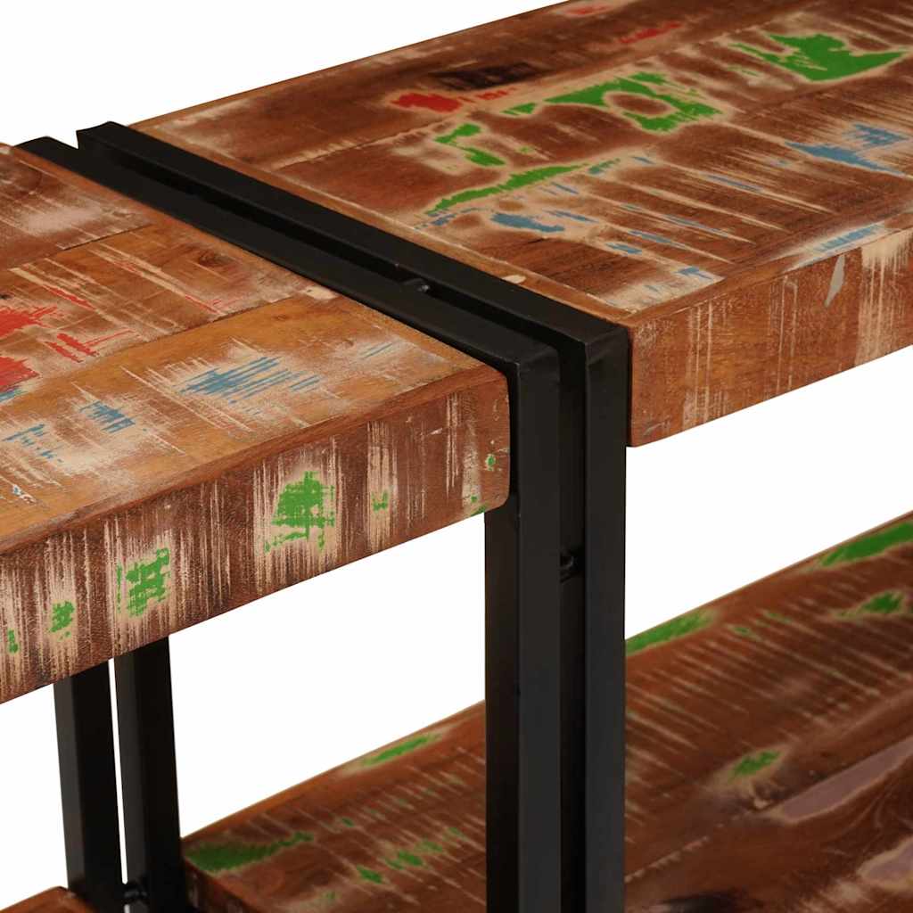 vidaXL Konsola Wielokolorowe 160 x 33 x 75 cm Lite Drewno Recyklingowe