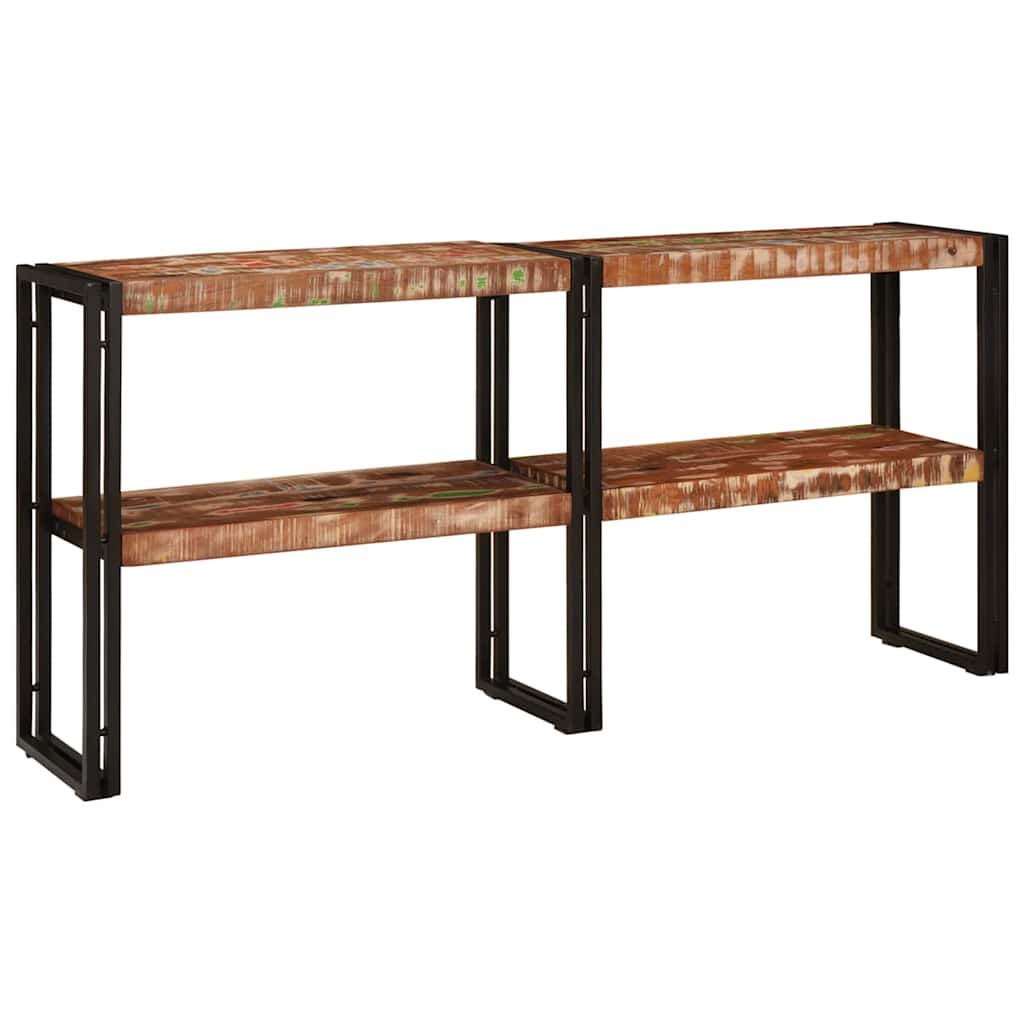 vidaXL Konsola Wielokolorowe 160 x 33 x 75 cm Lite Drewno Recyklingowe