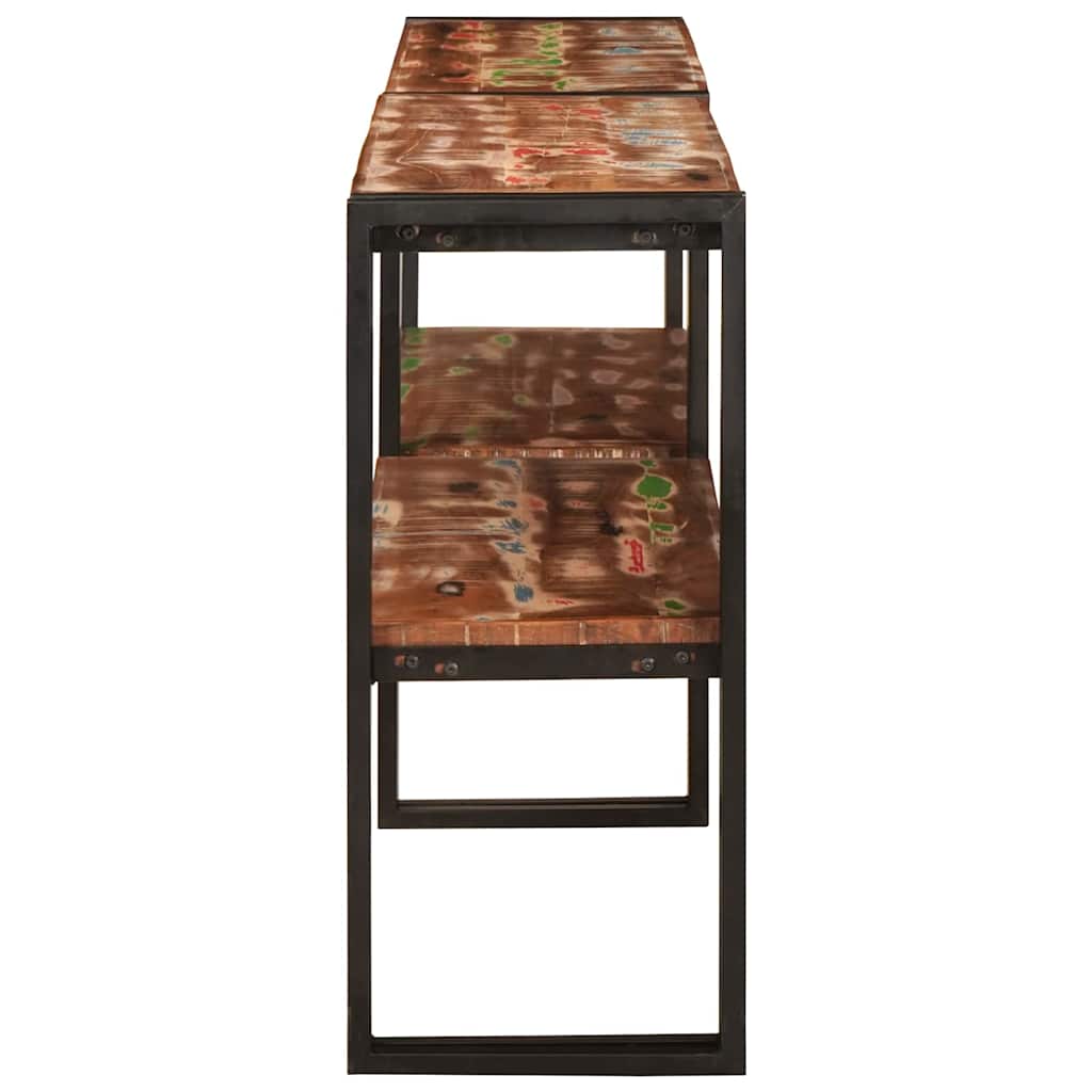 vidaXL Konsola Wielokolorowe 160 x 33 x 75 cm Lite Drewno Recyklingowe