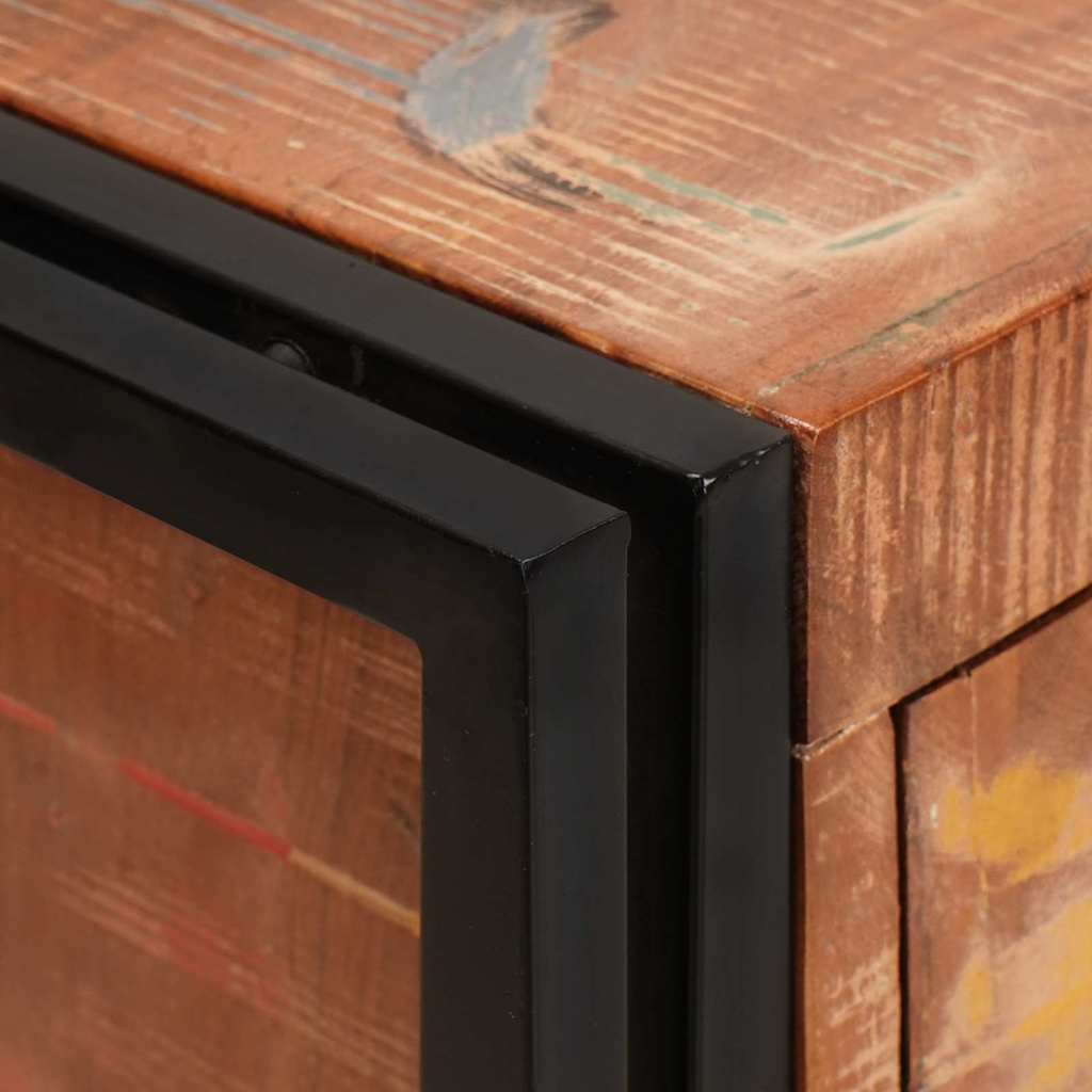 vidaXL Barkotka z drzwiami Brązowy Solidne Drewno Recyklingowe i Metal