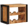 vidaXL Regał na wino Brązowy 60 x 45 x 33 cm Lite Surowe Drewno Mango