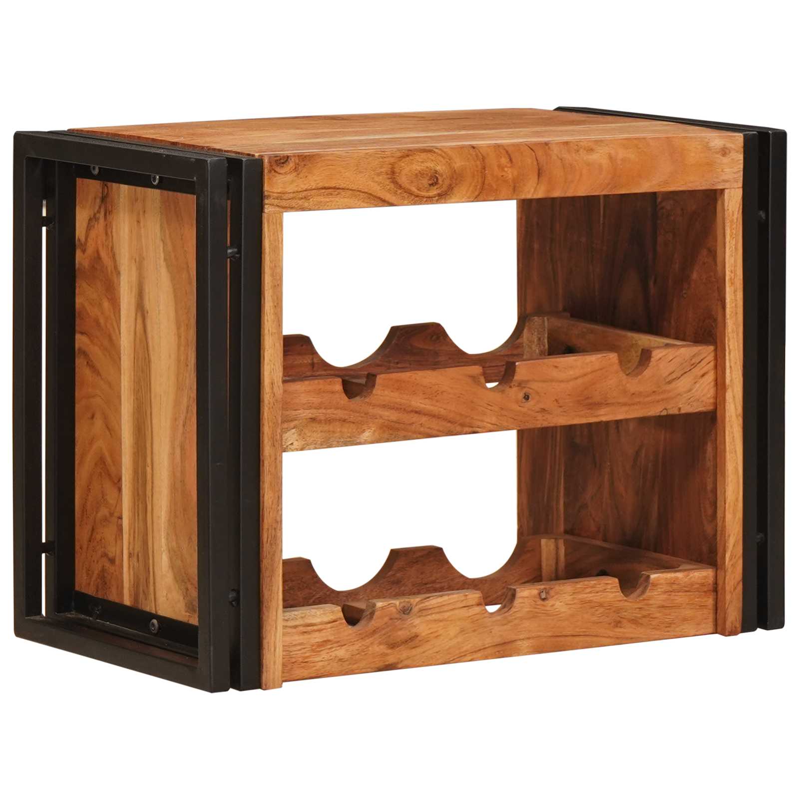 vidaXL Regał na wino Brązowy 60 x 45 x 33 cm Lite Drewno Akacji