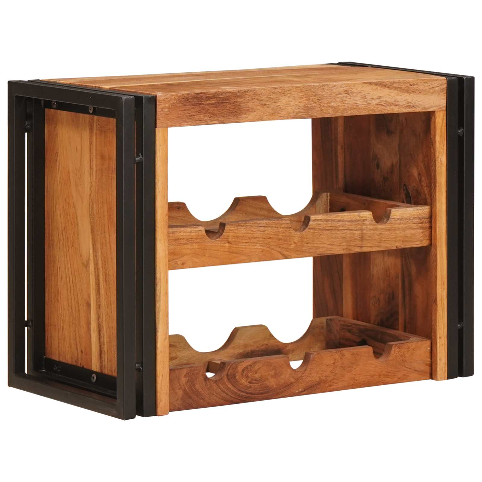 vidaXL Regał na wino Brązowy 60 x 45 x 33 cm Lite Drewno Akacji