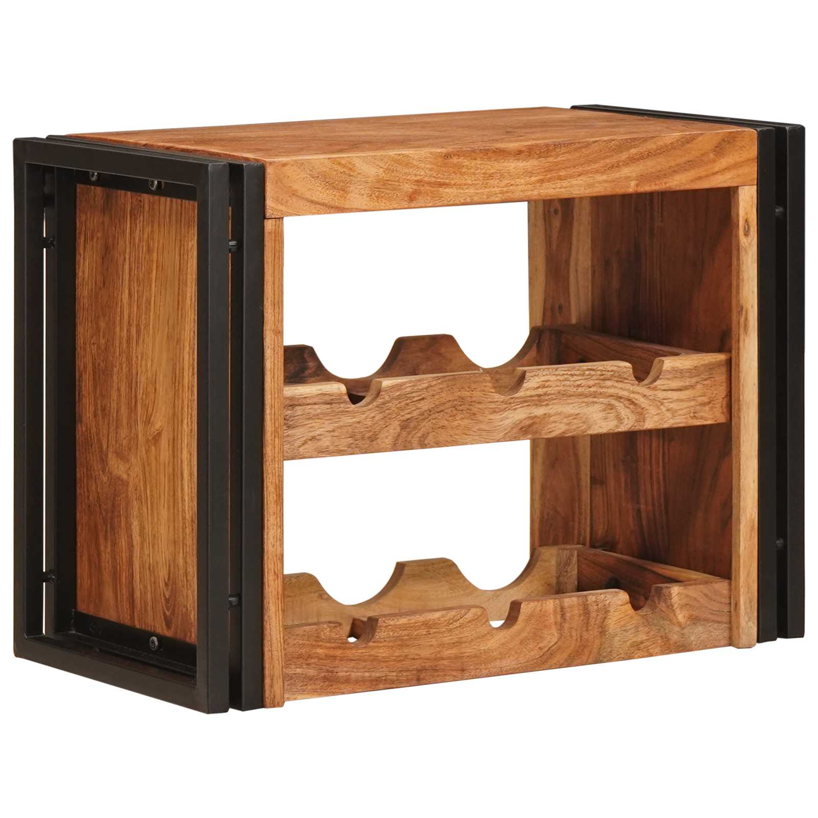 vidaXL Regał na wino Brązowy 60 x 45 x 33 cm Lite Drewno Akacji
