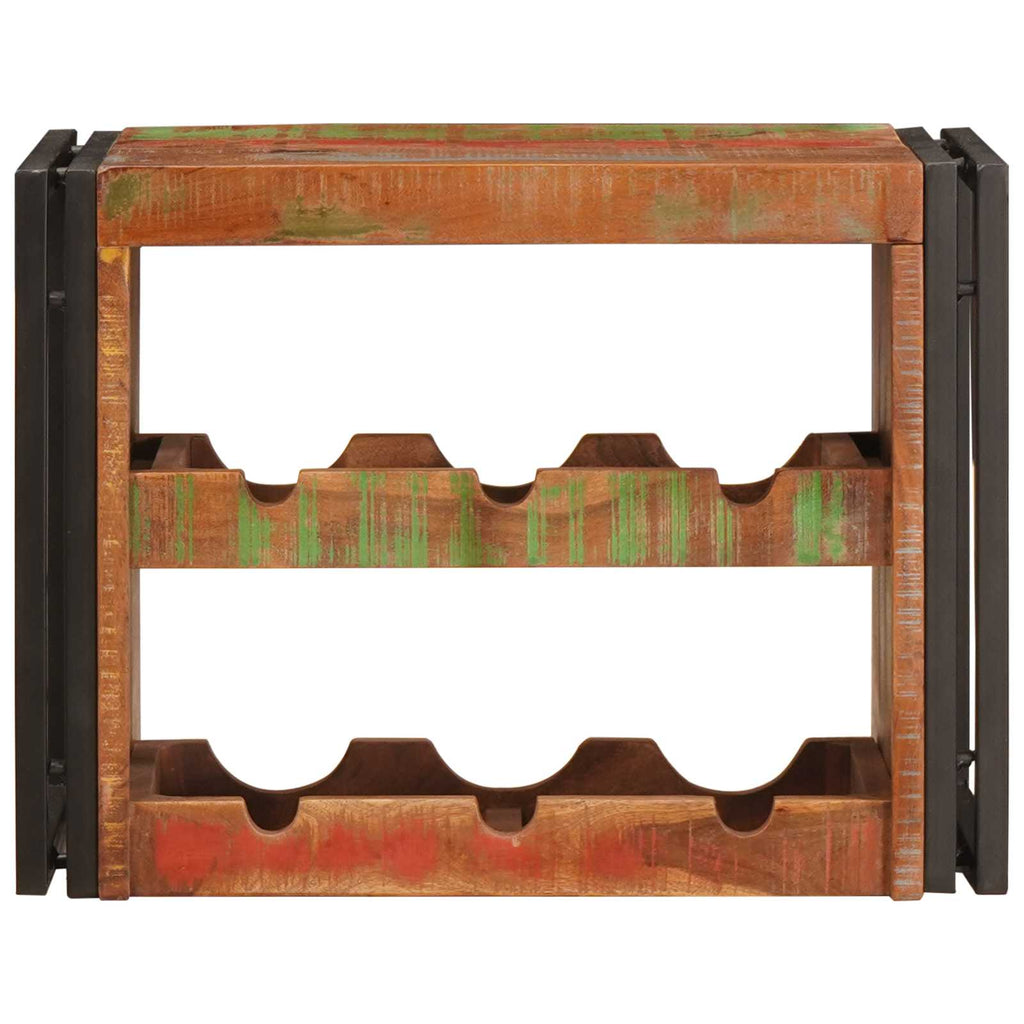 vidaXL Regał na wino Brązowy 60 x 45 x 33 cm Lite odzyskane drewno