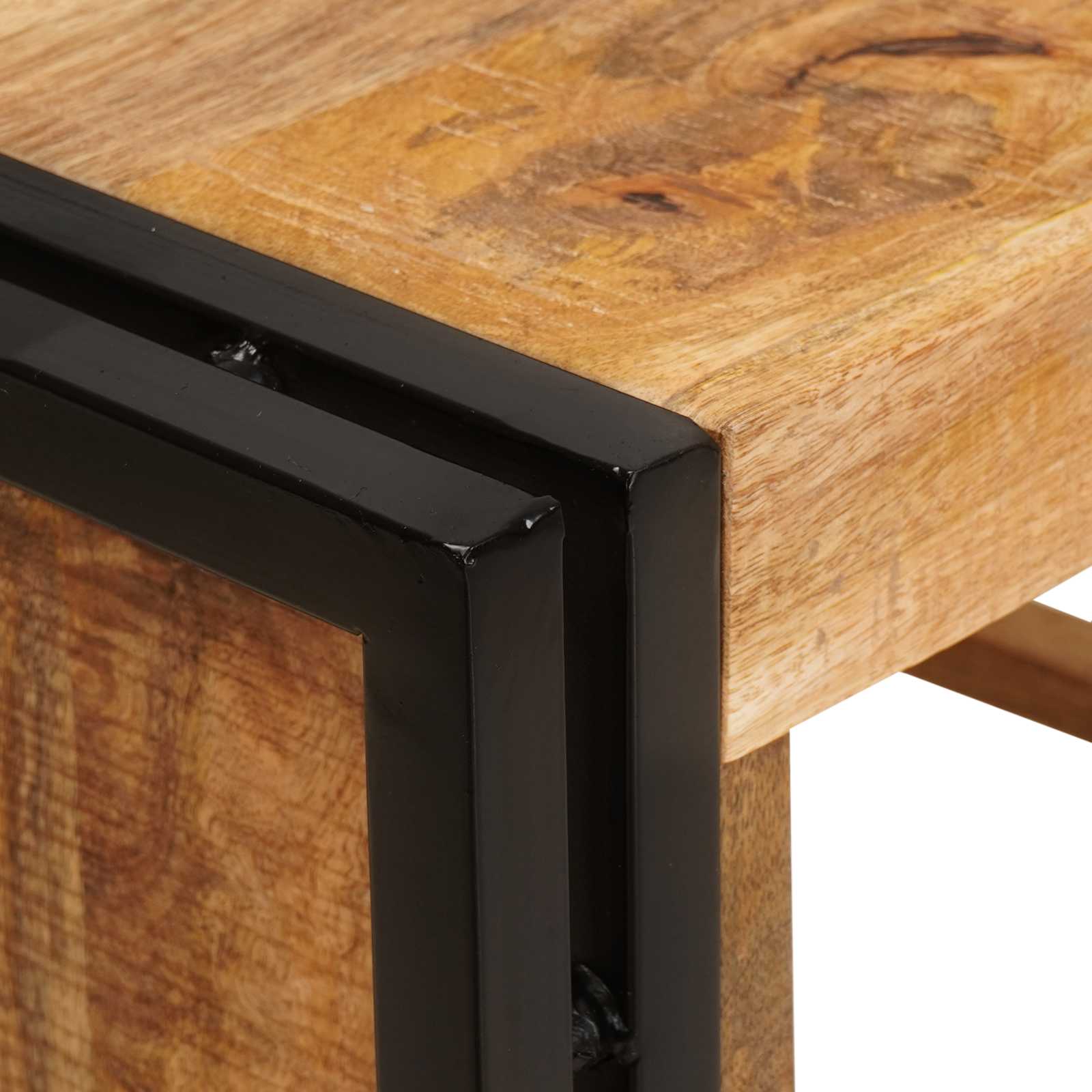 vidaXL Regał na wino Brązowy 80 x 45 x 33 cm Lite Surowe Drewno Mango