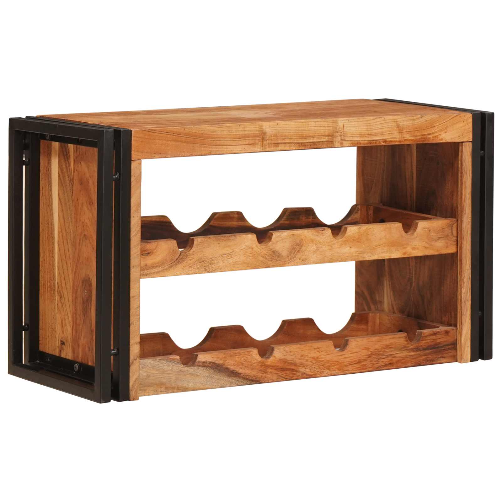 vidaXL Regał na wino Brązowy 80 x 45 x 33 cm Lite Drewno Akacji