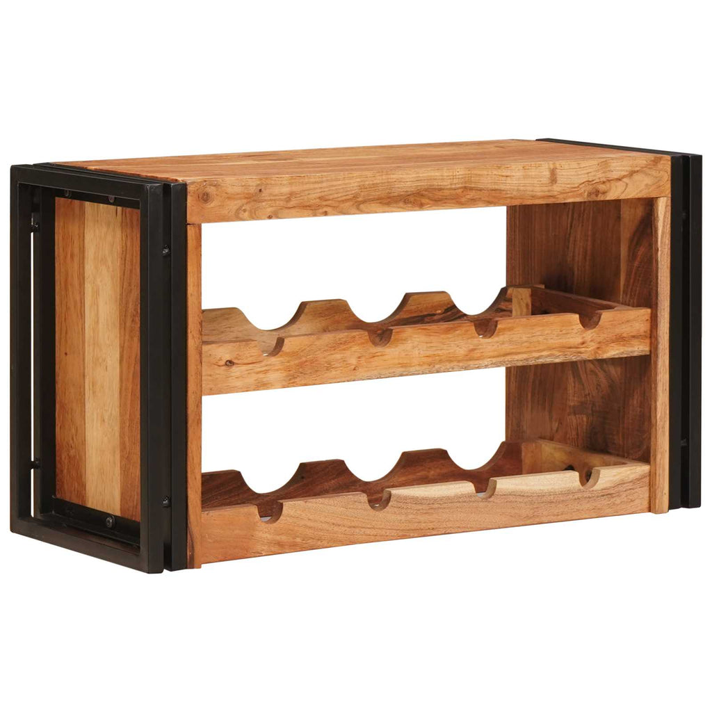 vidaXL Regał na wino Brązowy 80 x 45 x 33 cm Lite Drewno Akacji