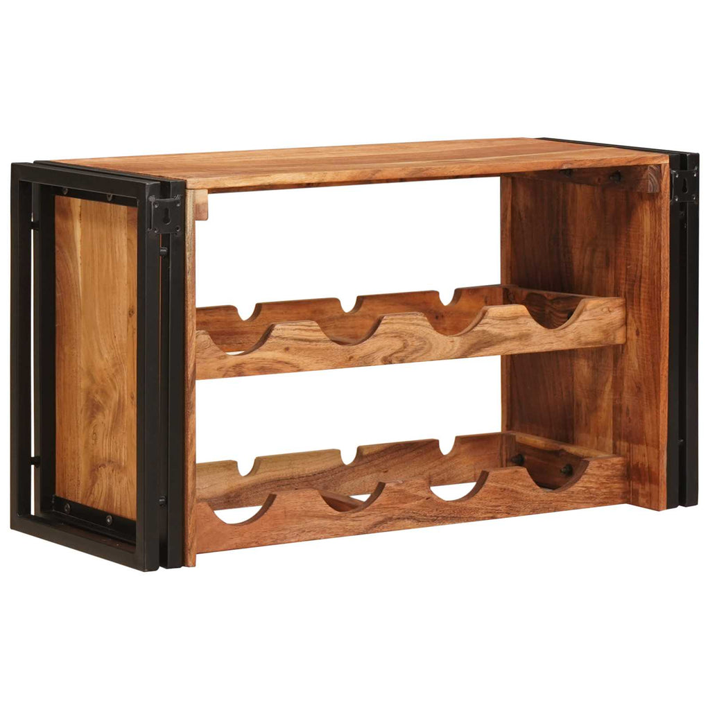vidaXL Regał na wino Brązowy 80 x 45 x 33 cm Lite Drewno Akacji