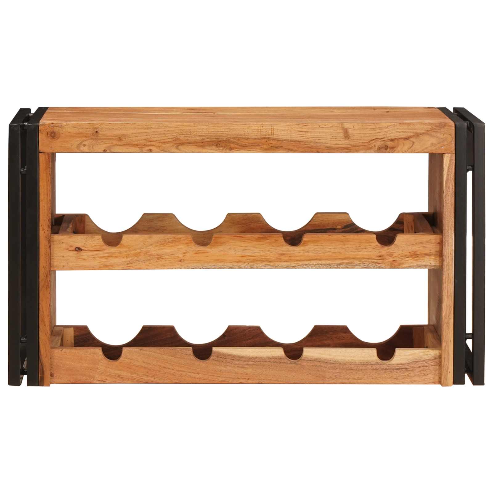 vidaXL Regał na wino Brązowy 80 x 45 x 33 cm Lite Drewno Akacji