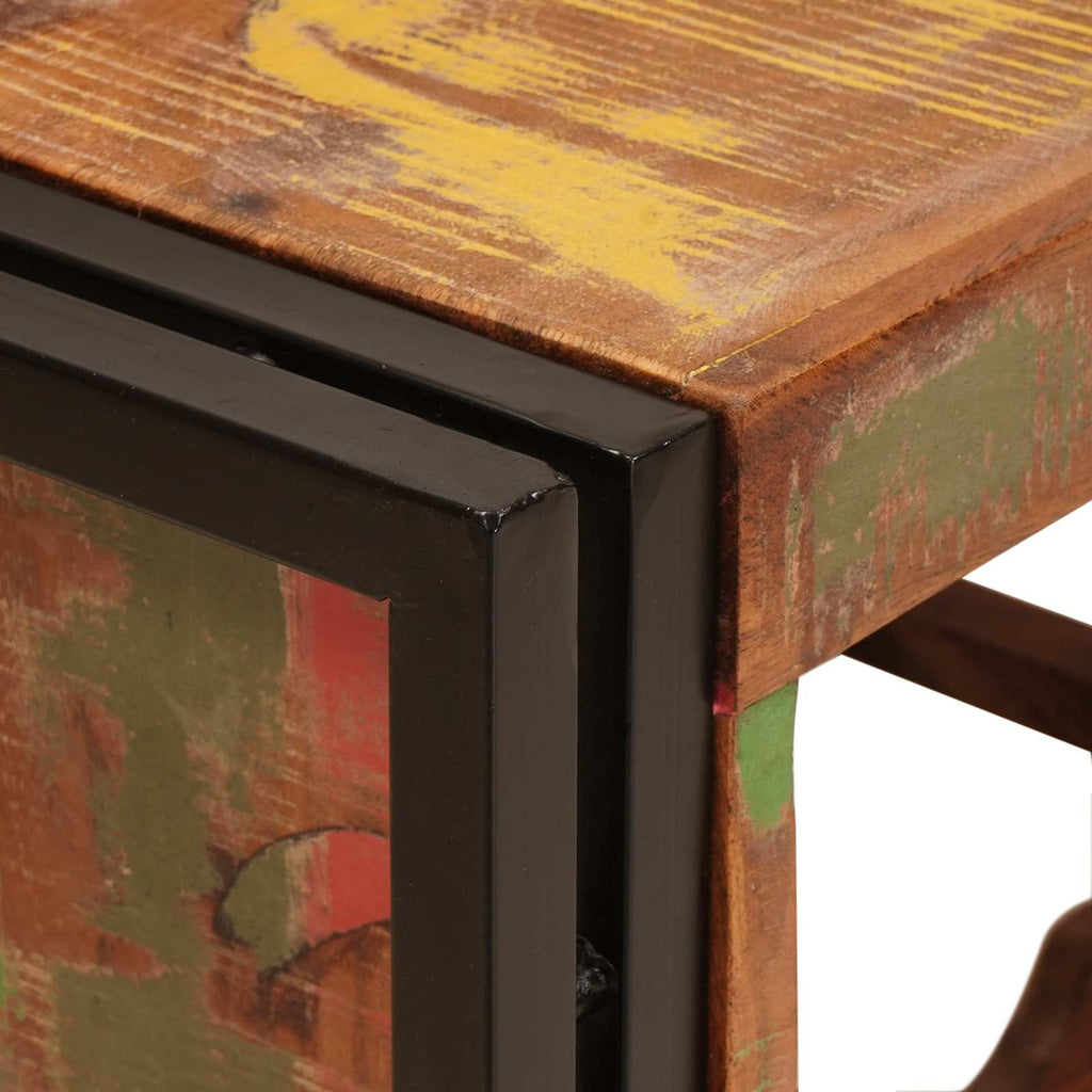 vidaXL Regał na wino Brązowy 80 x 45 x 33 cm Lite odzyskane drewno
