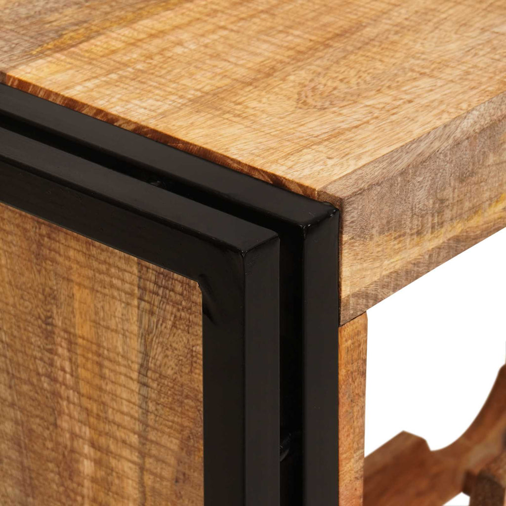 vidaXL Regał na wino Brązowy 100 x 45 x 33 cm Lite Surowe Drewno Mango