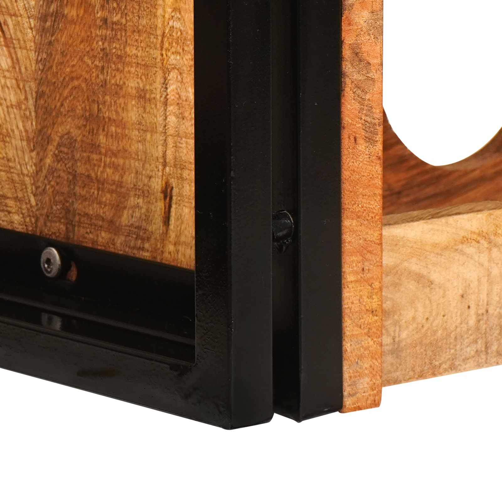 vidaXL Regał na wino Brązowy 100 x 45 x 33 cm Lite Surowe Drewno Mango