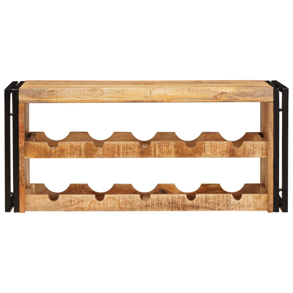 vidaXL Regał na wino Brązowy 100 x 45 x 33 cm Lite Surowe Drewno Mango
