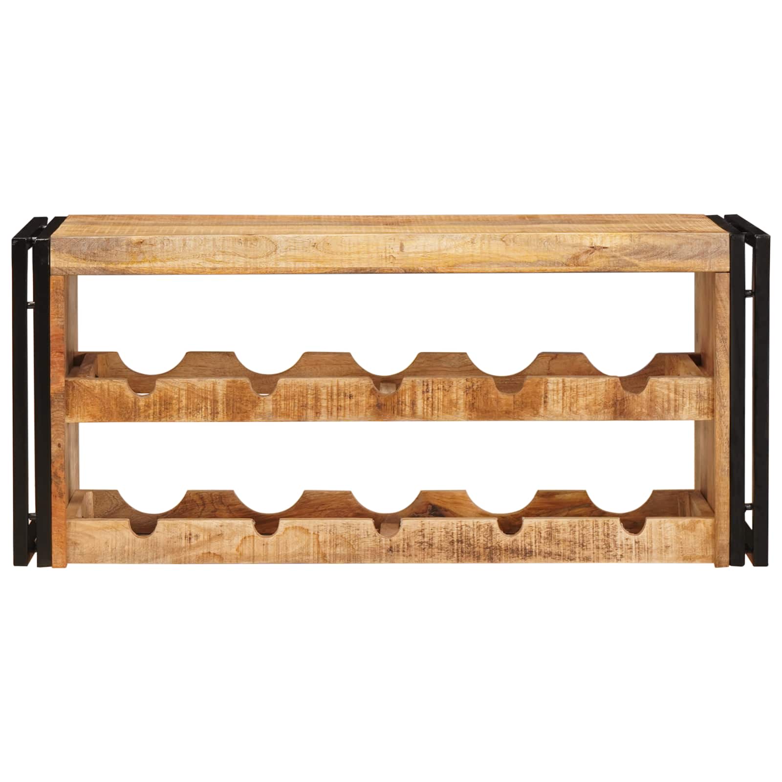 vidaXL Regał na wino Brązowy 100 x 45 x 33 cm Lite Surowe Drewno Mango