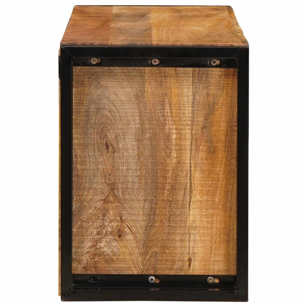 vidaXL Regał na wino Brązowy 100 x 45 x 33 cm Lite Surowe Drewno Mango