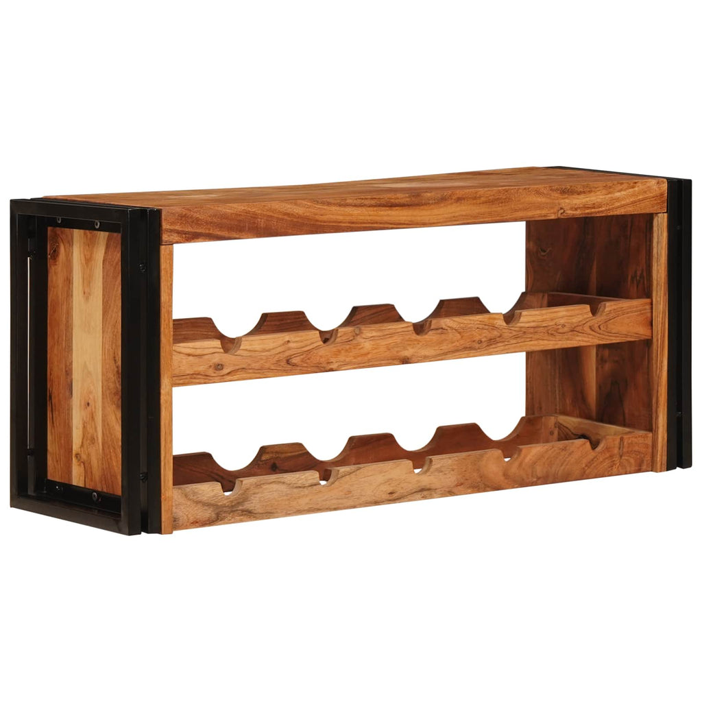 vidaXL Regał na wino Brązowy 100 x 45 x 33 cm Lite Drewno Akacji