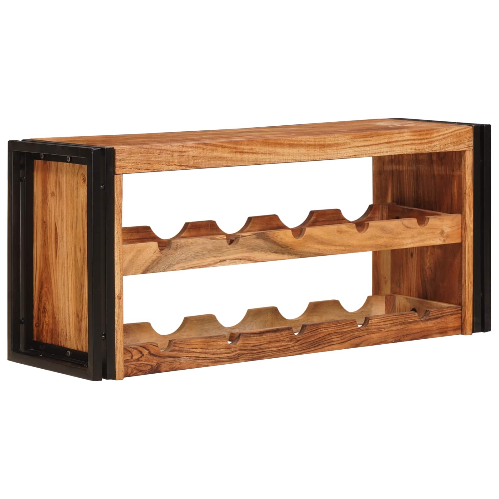 vidaXL Regał na wino Brązowy 100 x 45 x 33 cm Lite Drewno Akacji