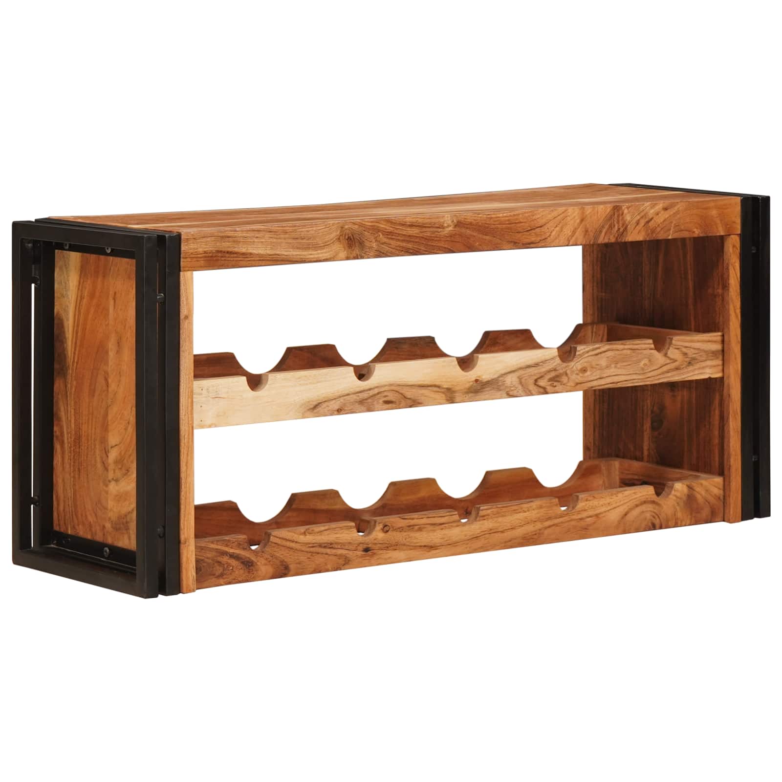 vidaXL Regał na wino Brązowy 100 x 45 x 33 cm Lite Drewno Akacji