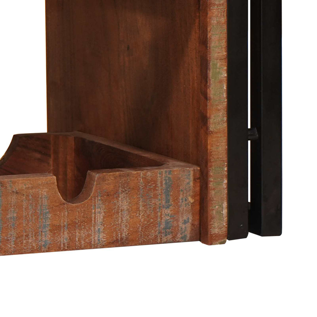 vidaXL Regał na wino Brązowy 100 x 45 x 33 cm Lite odzyskane drewno